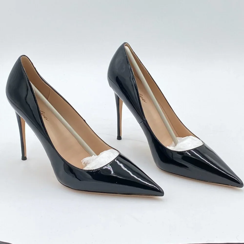 Black Women Formal Pointed Toe Pumps High Heel Sexy Slip On Office Dress Shoes - Picture 4 of 6